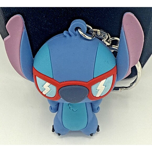 Disney Lilo and Stitch Figural Keyring Stitch In Sunglasses Purse Bag Clip Loose - Picture 2 of 11